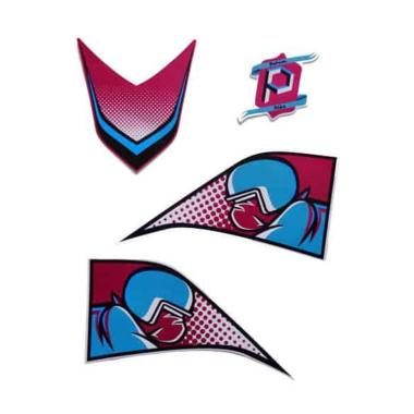 AHM Art Sticker Motor for Honda Beat POP  MAGENTA