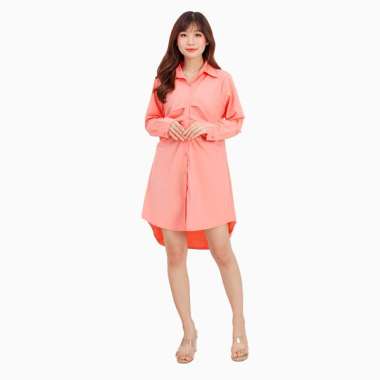 Tunik Kemeja Lengan panjang Wanita gaya korea variasi rampel - Jfashion Viera M/L Salem