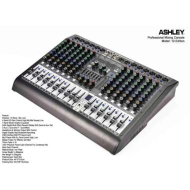 Mixer Ashley 12 Edition Original 12 Channel Bluetooth - USB Interface