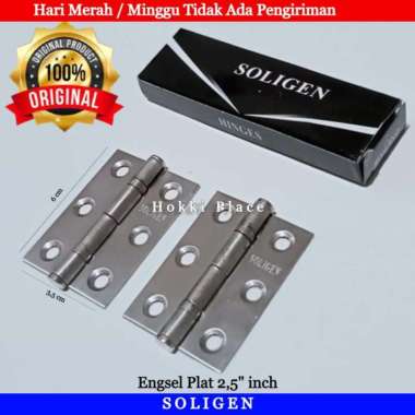 ENGSEL PLAT SOLIGEN 2" 2,5" & 3" INCH ENGSEL PINTU LEMARI JENDELA 2,5" INCH