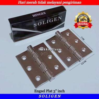 ENGSEL PLAT SOLIGEN 2" 2,5" & 3" INCH ENGSEL PINTU LEMARI JENDELA 3" INCH