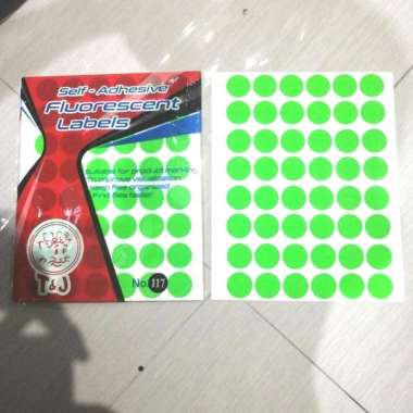 LABEL TOM JERRY 117 bulat HIJAUdia 22mm