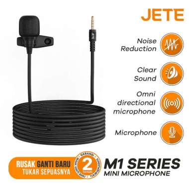 Mic Clip On JETE M1 Microphone External Youtuber for HP/Laptop 3.5mm