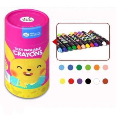 Jar Melo| Joan Miro| Baby Roo| Washable Silky Crayons - Nontoxic 12Pcs Multicolor