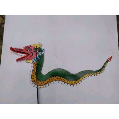 WAYANG KULIT KERTAS MAINAN ANAK HIASAN DINDING NAGA-NAGAAN