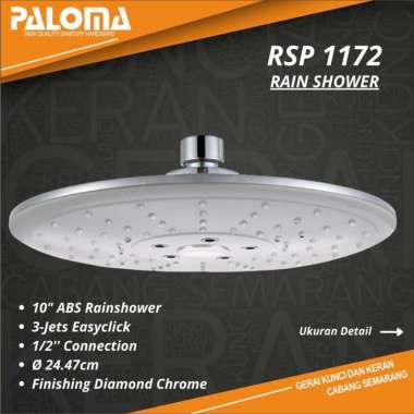 PALOMA RSP 1172 KEPALA SHOWER RAIN SHOWER KAMAR MANDI CHROME