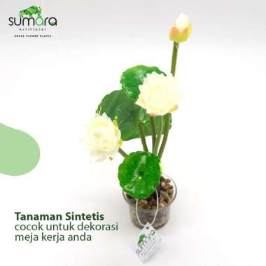 Tanaman Sintetis / Tanaman Palsu Bunga Lotus Putih
