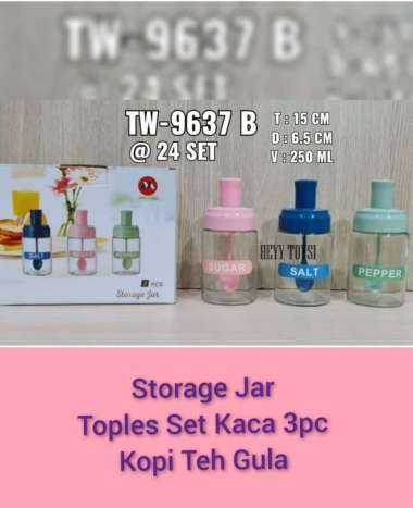 TOPLES KACA BUMBU DAPUR TOPLES BUMBU SET