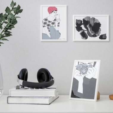 Bingkai Frame Foto Dinding/Standing YL 13x18cm (5R) Original_Putih