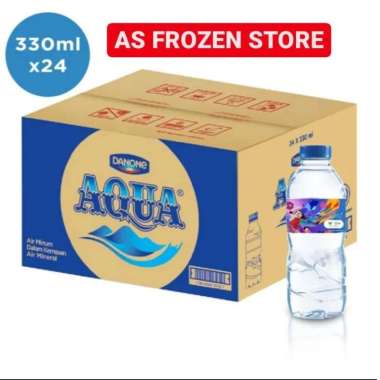 AQUA 330ml 1 Dus 24 Pcs / AQUA Air Mineral / AQUA Botol Mini 330ml
