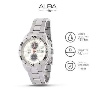 Jam Tangan Pria Alba ACTIVE Quartz Stainless Steel AF8N99 Original
