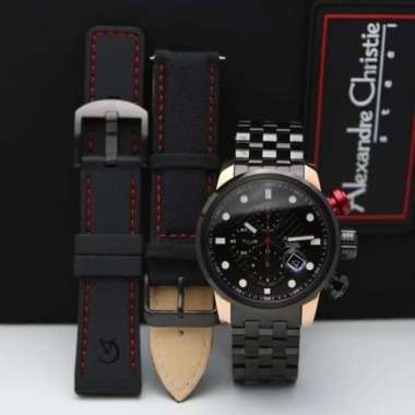 Jam Tangan Pria Alexandre Christie AC6163 / AC 6163 Rosegold Black