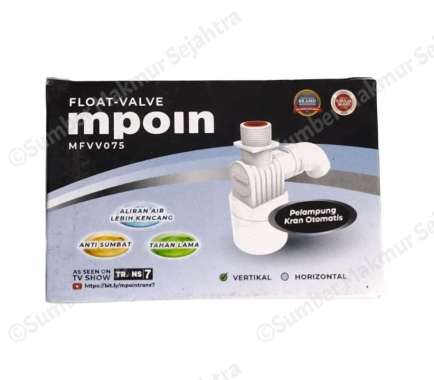 Pelampung Otomatis Kran Toren Air Mpoin Float Valve Vertikal 1/2 inch