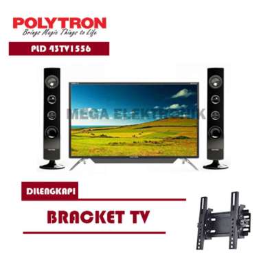 POLYTRON PLD 43TV1556 LED TV 43 INCH FULLHD DIGITAL + BRACKET - JABODETABEK