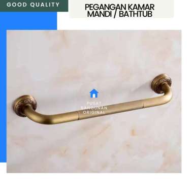 PEGANGAN KAMAR MANDI BATHTUB KUNINGAN PEGANGAN DINDING GRAB BAR BRONZE