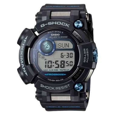 Jam Tangan Pria Casio G-Shock Frogman GWF-D1000B-1JF with Water Depth Sensor DIgital Dial Rubber Ban