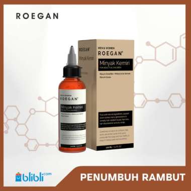 ROEGAN Minyak Kemiri - Penumbuh Rambut Penghitam Uban Alami
