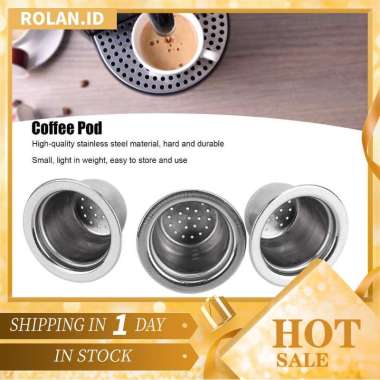 3Pcs/Set Coffee Capsule Reusable Pod Stainless Steel Refillable Coffee Capsule Coffee Pod Holder Filter Set 30x22x20mm Fit for Nespresso 