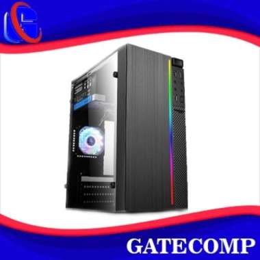 Promo Casing PC Infinity F06 PSU 250W mATX RGB STRIPE LINE Diskon
