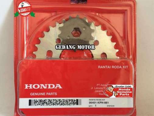 GIR GER RANTAI SET AHM SUPRA X125 FI KARISMA KPH ORIGINAL HONDA