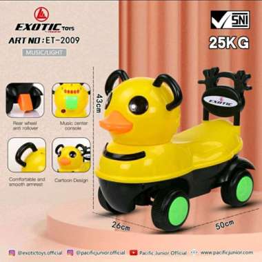 Mainan Anak Exotic ET-2009 Mobilan Dorong Karakter Bebek ET 2009 Ride On ET2009