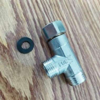 nepel T shower stainless 304 ring nepel tee kran fitting mur sambungan