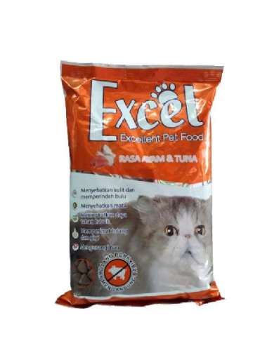 Makanan Kucing Excel Chicken Oren 500g