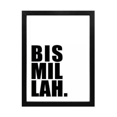 Poster Islami - Bismillah - Hiasan Dinding Inspiratif BLACK
