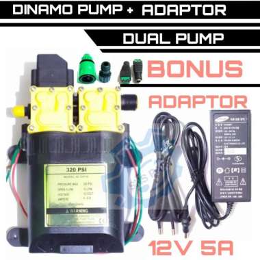 MESIN POMPA DC 12V 320 PSI + ADAPTOR MESIN POMPA DC AUTO CUT OF