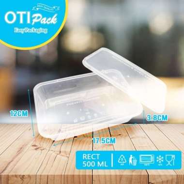 OTI PACK Thinwall / Kotak Makan Plastik /Tupperware makan 500 ml