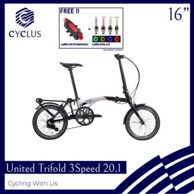 INSTAN - Sepeda Lipat United Trifold 3S 16 inch