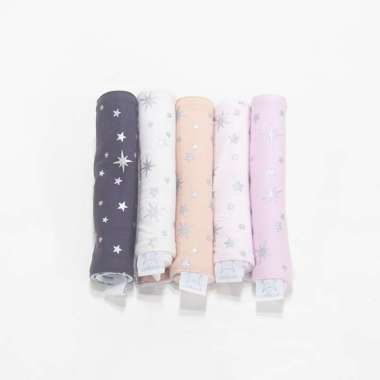 cribcot burp cloth (kain sendawa) - x5 Starlight Girl