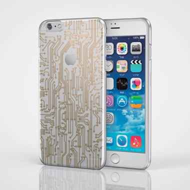 Elecom iPhone 6 Plus Shell Cover Circuit - Apple iPhone 6 Plus gold