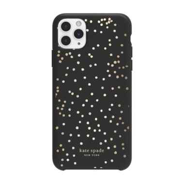 Kate Spade Protective Hardshell iPhone 11Pro Max Soft Touch Disco Dots - Apple iPhone 11 Pro Max Bla