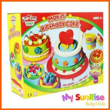 MAINAN FUN DOH MAKING BIRTHDAY CAKE