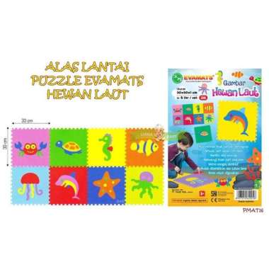 Pmat16 Alas Lantai Puzzle Evamats Hewan Laut Alas Lantai Evamat