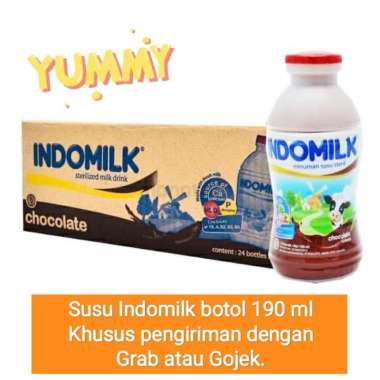 Promo Harga Indomilk Susu Cair Botol Cokelat 190 ml - Blibli