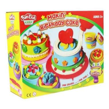 MAINAN FUN DOH MAKING BIRTHDAY CAKE