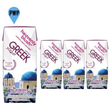 Heavenly Blush Greek Yogurt Blueberry 200 Ml Paket 4 Pcs