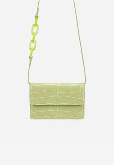JW PEI Julia Acrylic Chain Crossbody Bag Sage Green