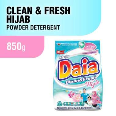 Promo Harga Daia Deterjen Bubuk Clean & Fresh Hijab 850 gr - Blibli