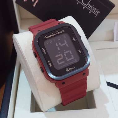 JAM PRIA ALEXANDRE CHRISTIE AC 9357 AC9357 DIGITAL RUBBER ORIGINAL RED BLACK