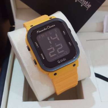 JAM PRIA ALEXANDRE CHRISTIE AC 9357 AC9357 DIGITAL RUBBER ORIGINAL YELLOW BLACK