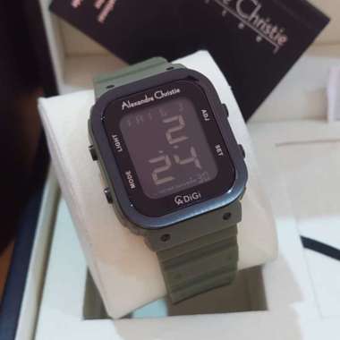 JAM PRIA ALEXANDRE CHRISTIE AC 9357 AC9357 DIGITAL RUBBER ORIGINAL GREEN BLACK