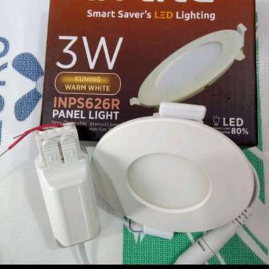 in lite lampu led panel 3 watt IB (tanam) cahaya kuning tersedia cahaya putih