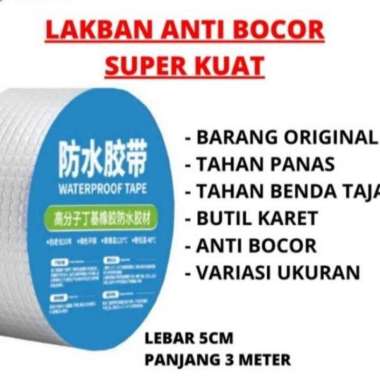 lakban Anti Bocor Anti Air Aluminium Foil Tape Waterproof Tape Butyl 3M X 5CM