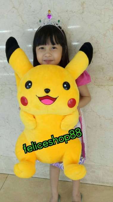 boneka pokemon pikachu besar jumbo real pict