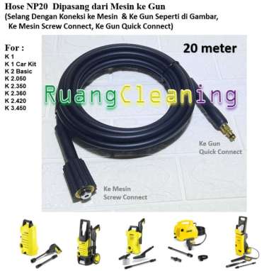 Selang Karcher K1 K2 K3 High Pressure Hose NP20 Selang 20meter untuk Jet Cleaner Karcher Jet Cleaner