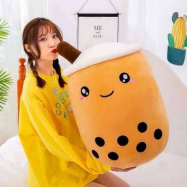Boneka boba jumbo | boba milk tea isi padat | Kado | Boba Segalon