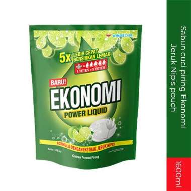 Promo Harga Ekonomi Pencuci Piring Power Liquid Jeruk Nipis 1600 ml - Blibli